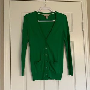 Banana Republic v-neck green cardigan sweater